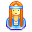 hippie, mujer icon