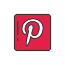 label, logo, pinterest, pinterest logo svg vector icon