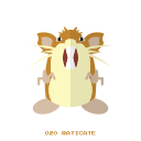 kanto, normal, pokemon, raticate svg vector icon