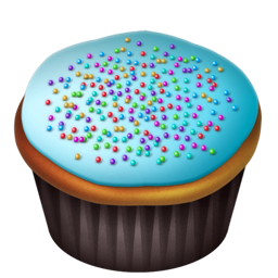 blue,cupcake icon