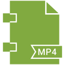 document, extension, file, mp4, type svg vector icon