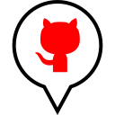 github, pin, social svg vector icon