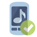 ringtone,checkmark icon