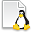 page,white,tux,penguin icon
