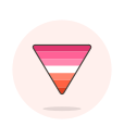lesbian, sign, triangle svg vector icon