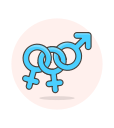 bisexual, sign svg vector icon