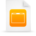 document, file, orange, paper icon
