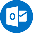 circle, email, mail, outlook, round svg vector icon
