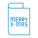 card, christmas, greeting, merry, receive, send svg vector icon