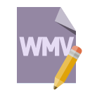 file,format,wmv,pencil icon