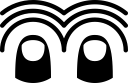 finger, tap, triple, two svg vector icon