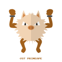 fight, kanto, pokemon, primeape svg vector icon