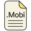 document, file, format, mobi, text svg vector icon