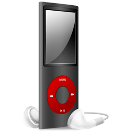 ipod,nano,black,and,red,off icon
