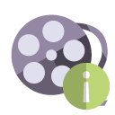film,reel,info icon
