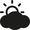 cloud, sun svg vector icon
