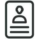 cv, document, employee, hiring, portfolio, profile, resume svg vector icon