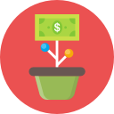 business, growth, money, plant svg vector icon