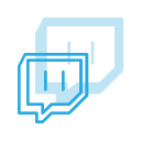 logo, media, social, twitch svg vector icon