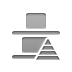 distribute,vertical,bottom,pyramid icon