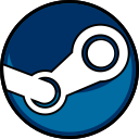 edged, highlight, media, social, steam svg vector icon