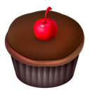 cake, cherry, chocolate, food icon