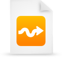document, file, orange, paper icon