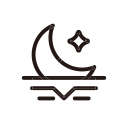moon, moonset, night, weather svg vector icon