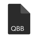 extension, file, format, qbb svg vector icon
