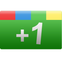 +1, google, google+, green, one, plus, rectangle icon