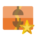 disconnect,vertical,star icon
