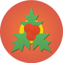 christmas, mistletoe icon