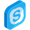 communication, media, network, online, skype, social svg vector icon
