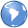 america, gps, south icon