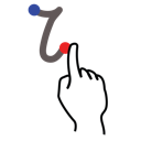 gestureworks, greek, iota, stroke icon