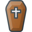 coffin, death, halloween svg vector icon
