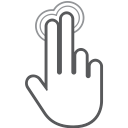 finger, gesture, hand, interactive, scroll, swipe, tap svg vector icon