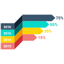 analystic, chart, pie, report svg vector icon