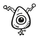 alien, astronomy, creature, extraterrestrial, space svg vector icon