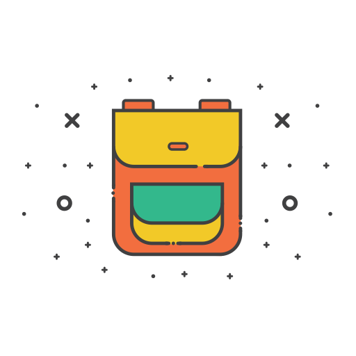 Knapsack svg vector icon