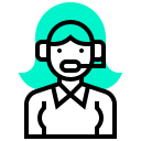 avatar, customer, occupation, profession, support, woman svg vector icon