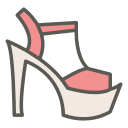 fashion, footwear, platform, shoes, strap, t-strap, t-strap platform svg vector icon