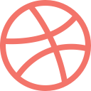 ball, dribbble, logo, social, social media svg vector icon