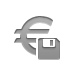 currency,sign,euro,diskette icon