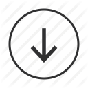 arrow, control, down, download, guardar, save icon