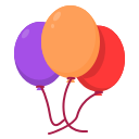 ballon, newyears, party svg vector icon