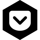 hexagon, media, pocket, social svg vector icon