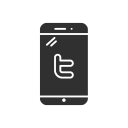 logo, mobile, twitter logo, website svg vector icon