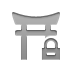 shinto,temple,lock icon