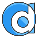 d, internet, media, network, online, social svg vector icon